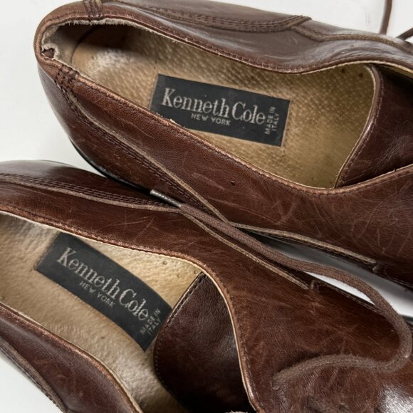 Kenneth Cole New York Mens Oxford Shoes Brown Leather Lace Up Size 11.5M - Picture 11 of 12